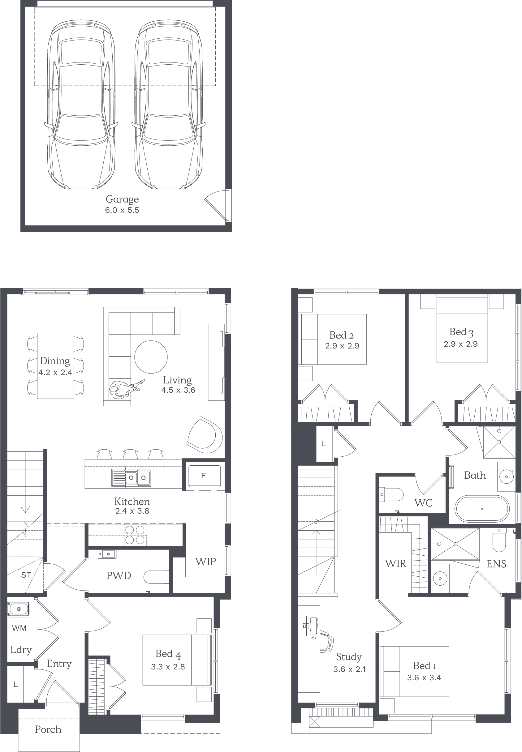 4 bed Floor Plan