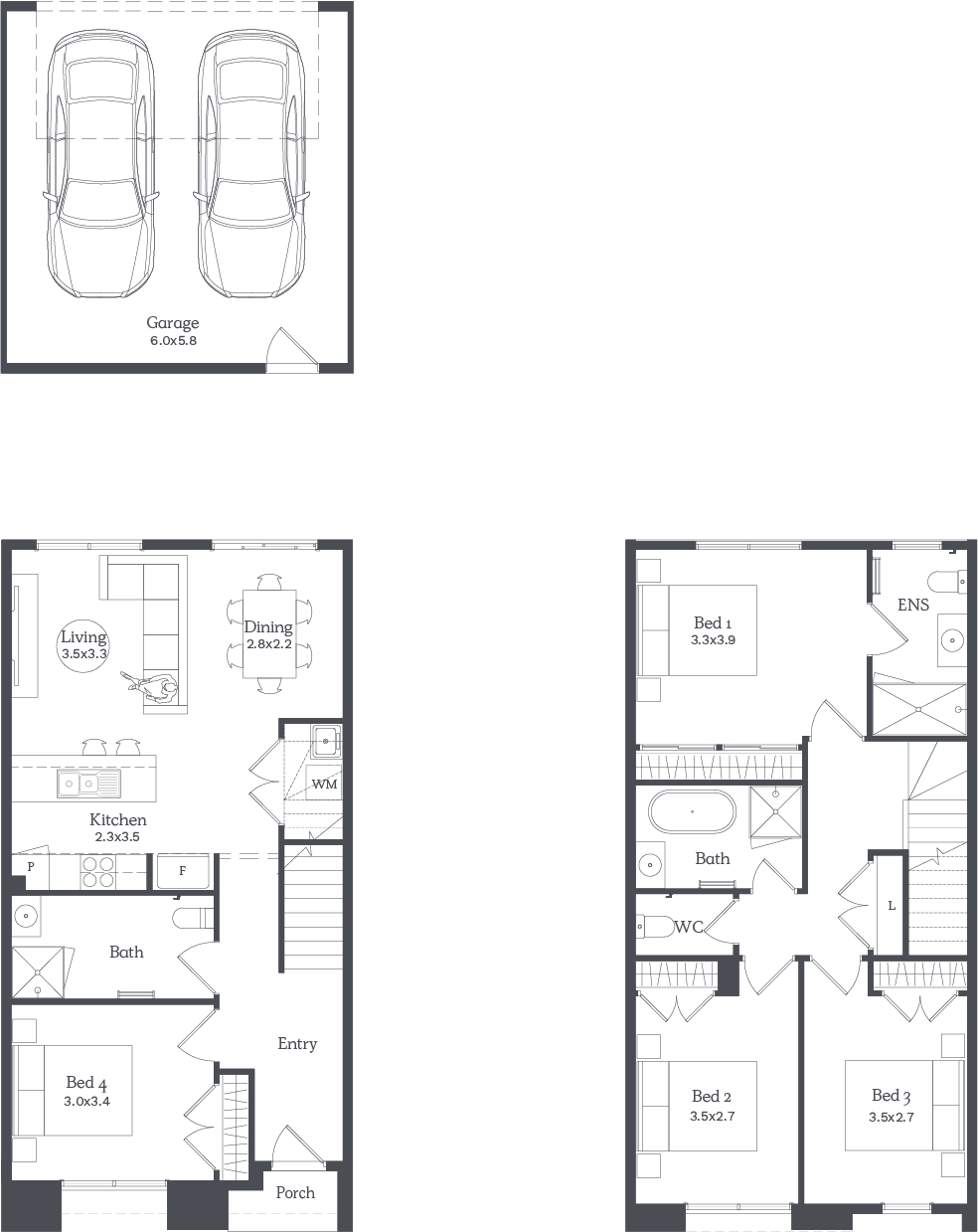 4 bed Floor Plan
