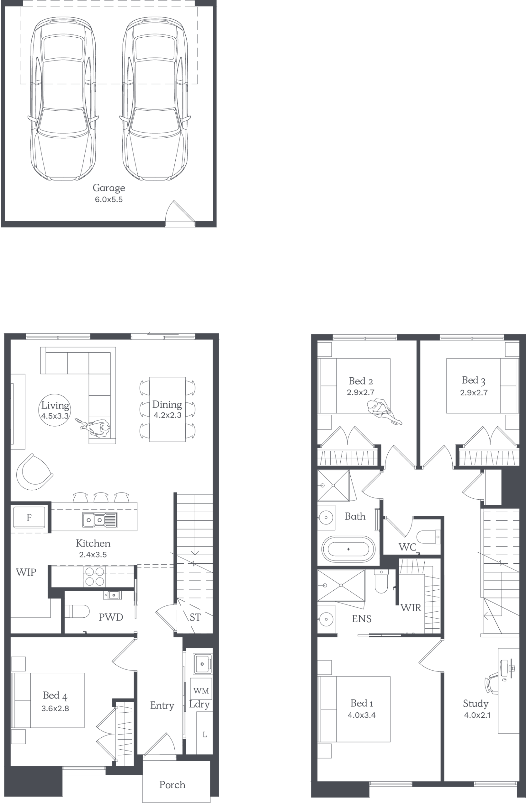 4 bed Floor Plan
