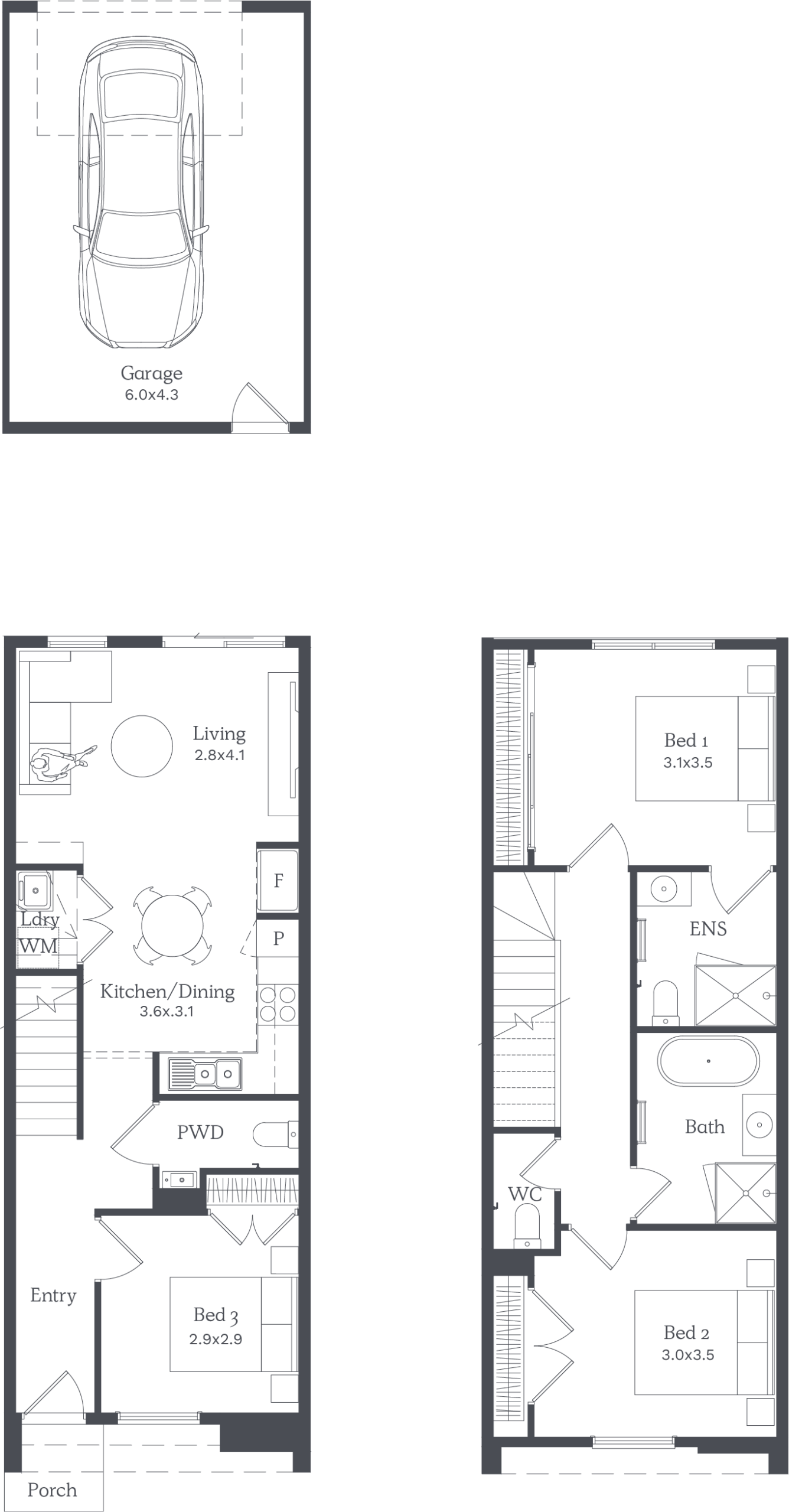 3 bed Floor Plan