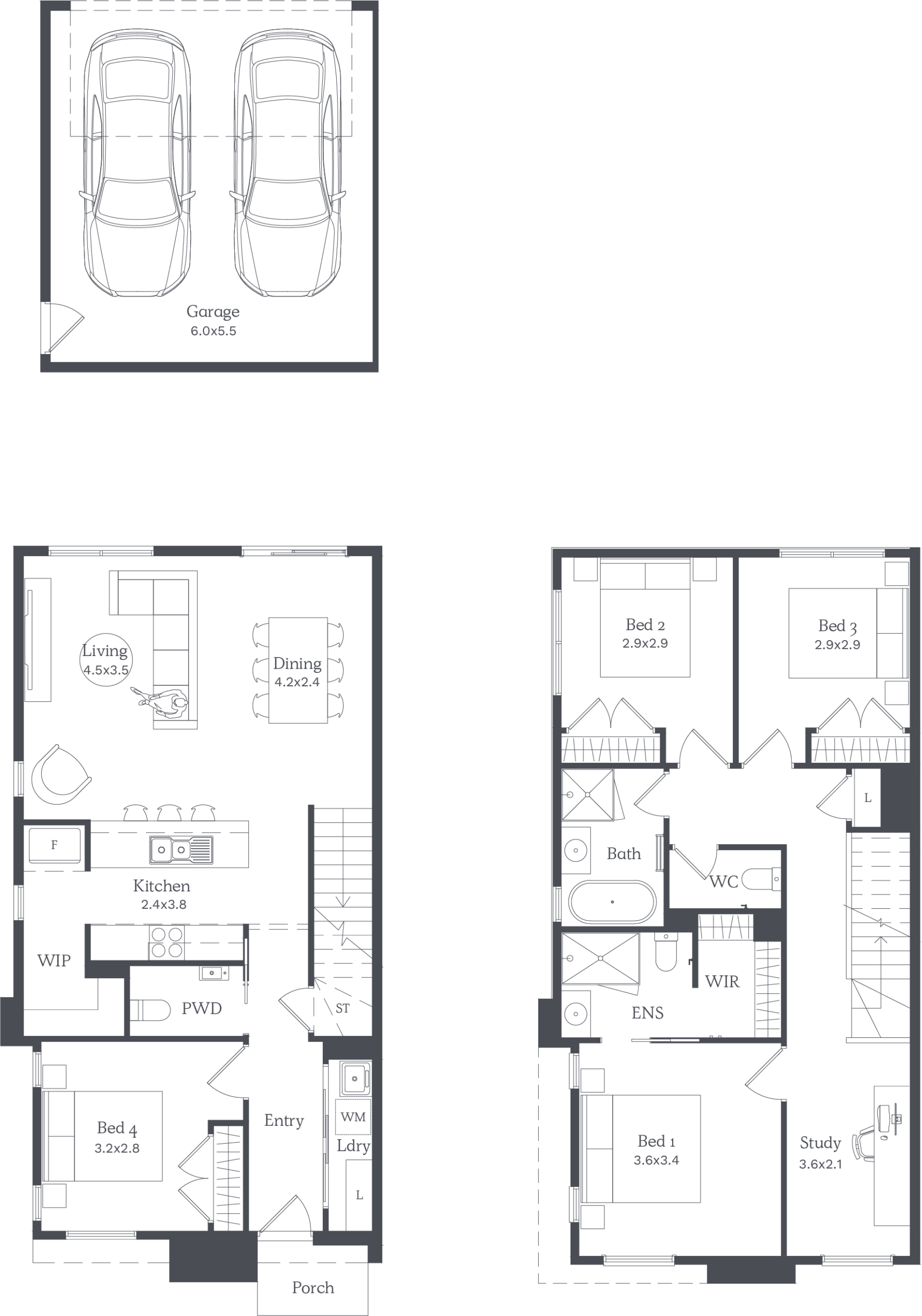 4 bed Floor Plan