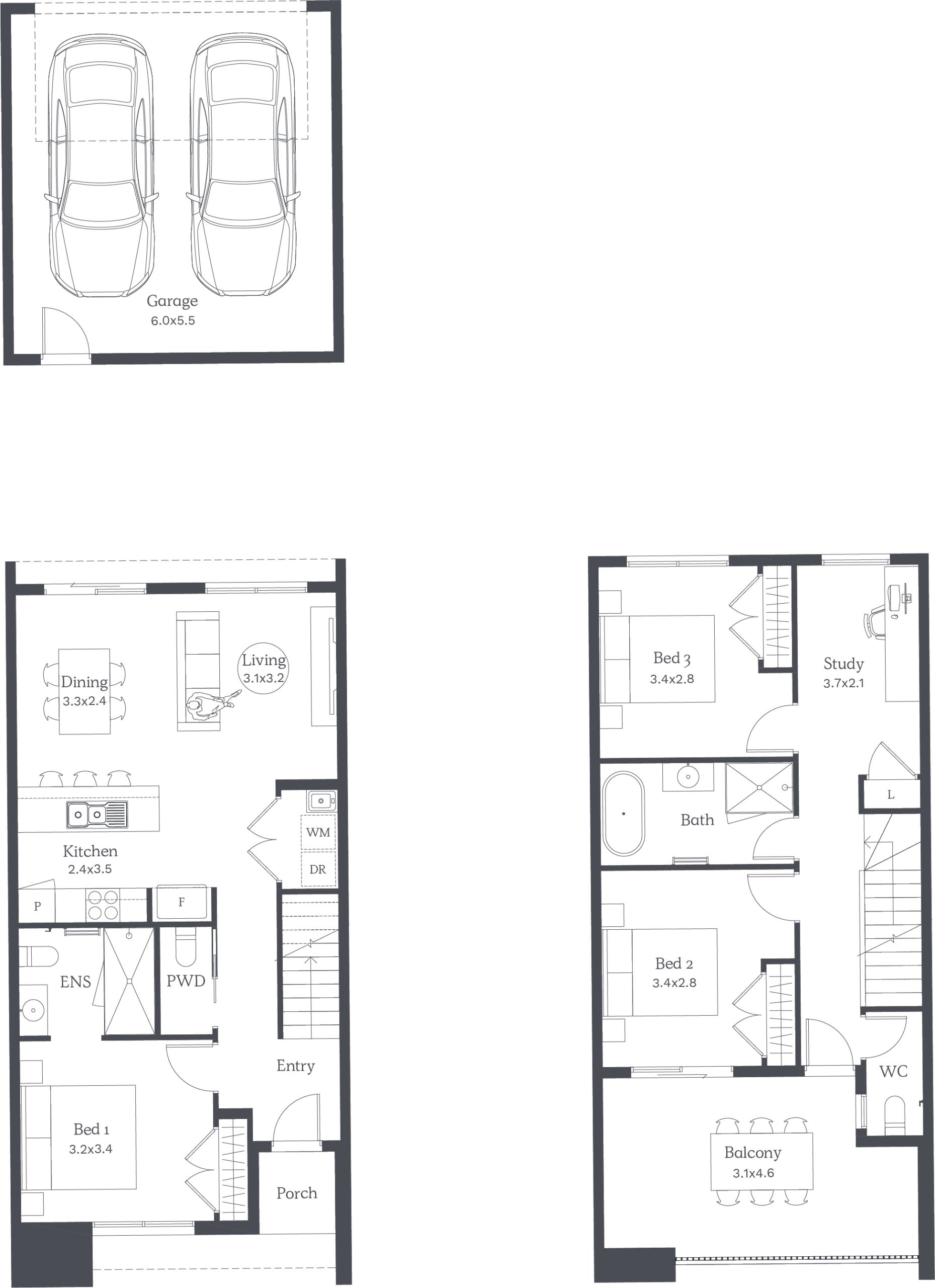 3 bed Floor Plan