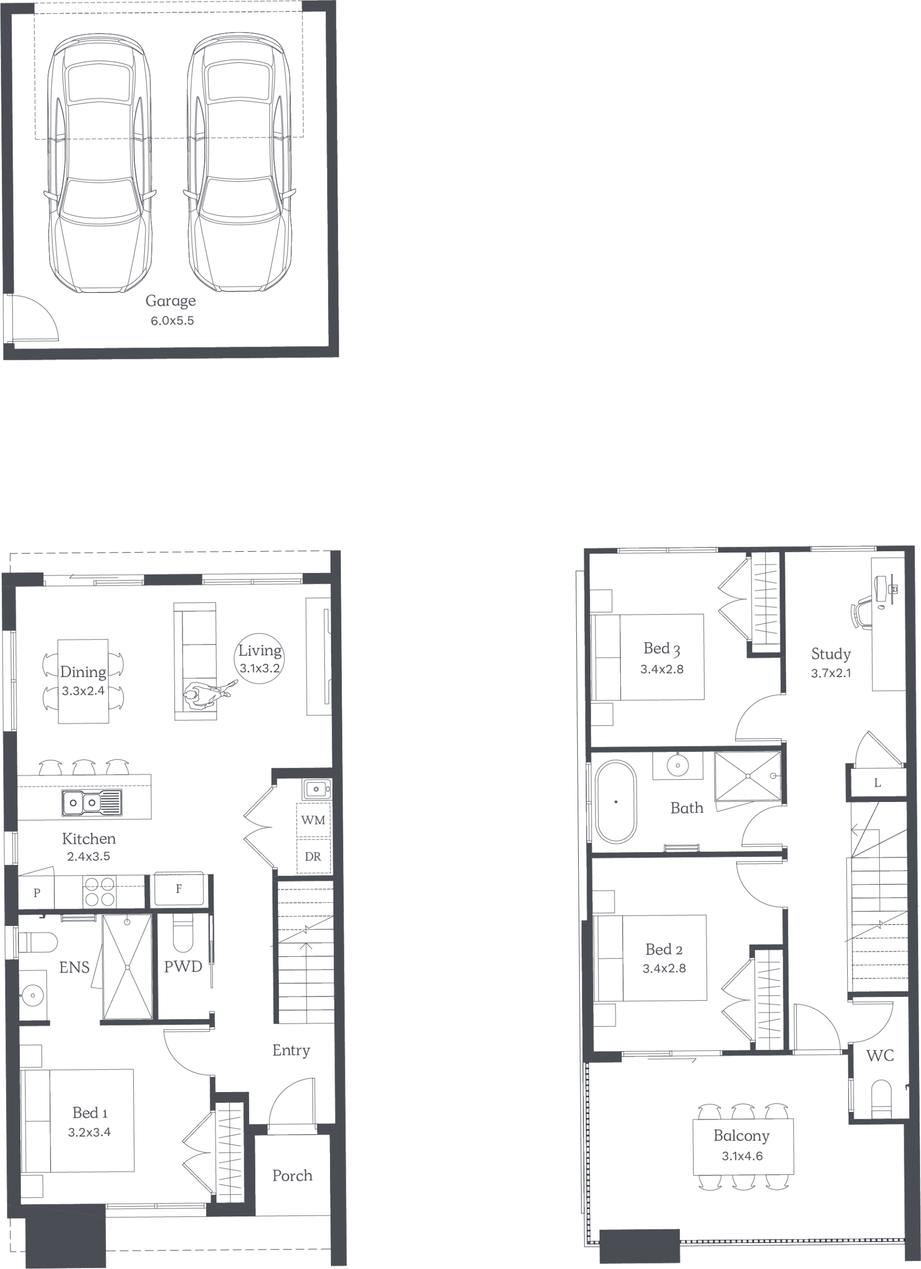 3 bed Floor Plan