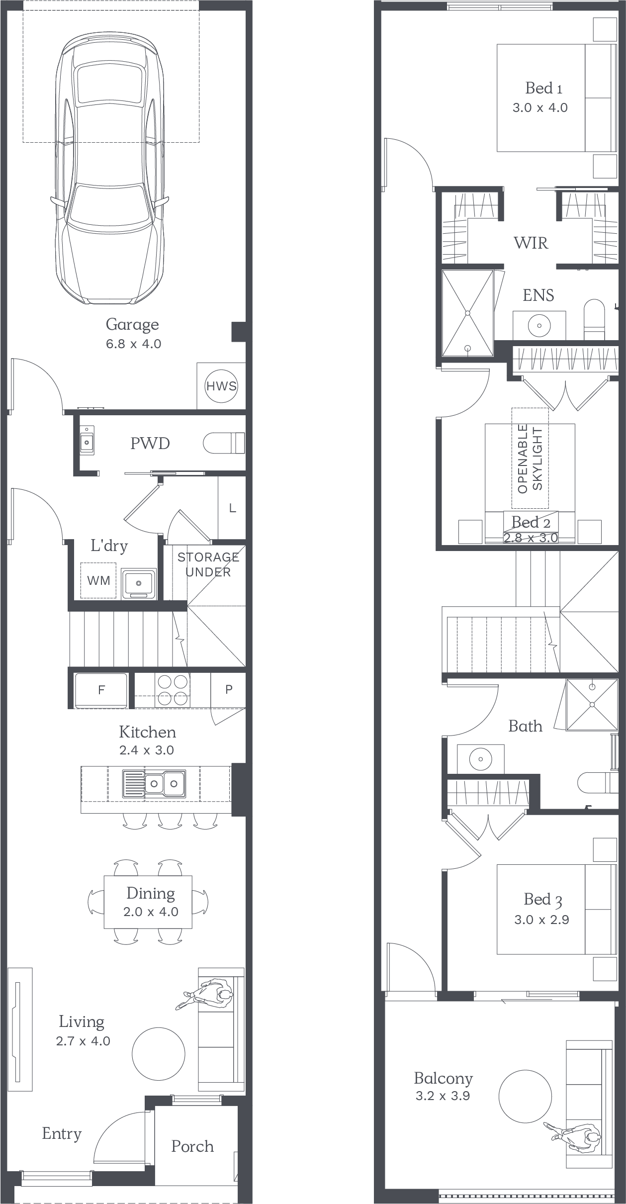 3 bed Floor Plan