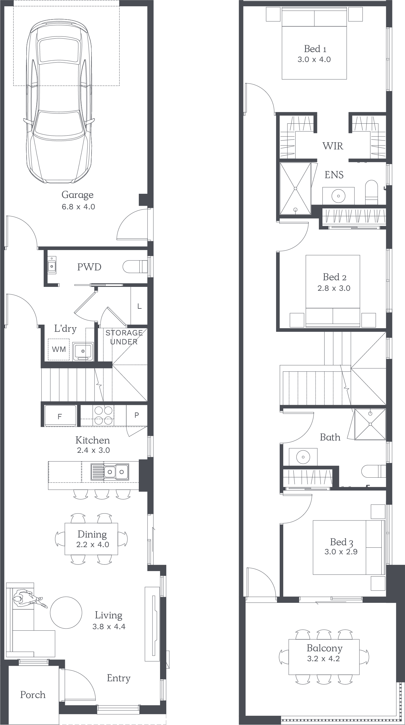 3 bed Floor Plan