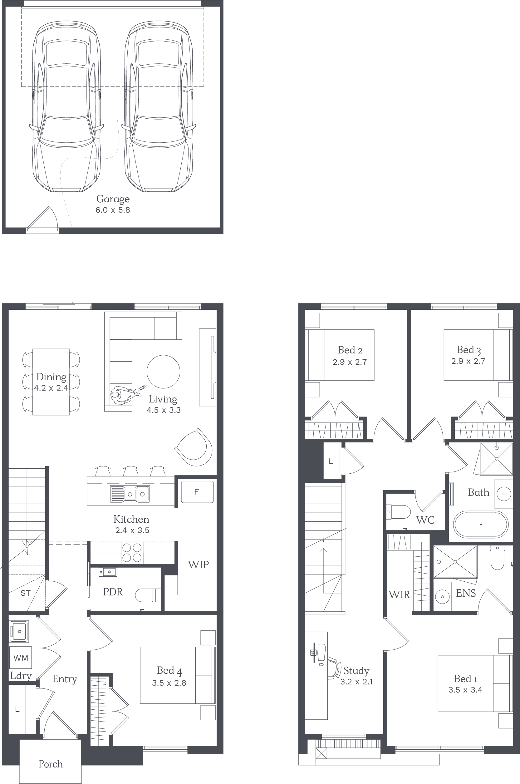 4 bed Floor Plan