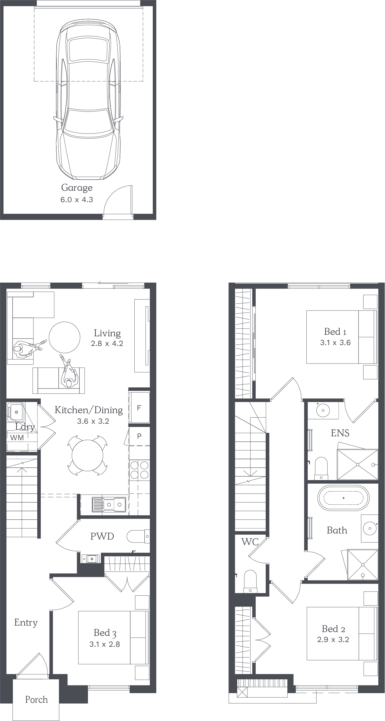 3 Bed Floor Plan