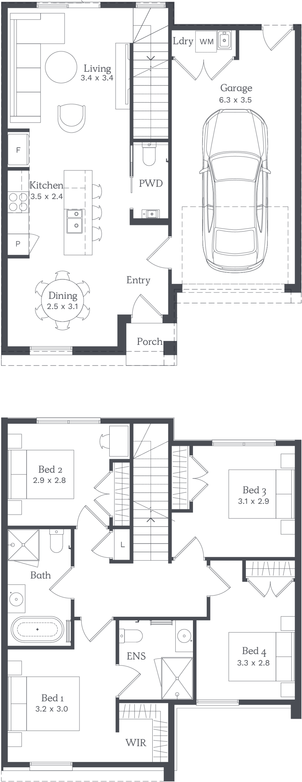 4 Bed Floor Plan