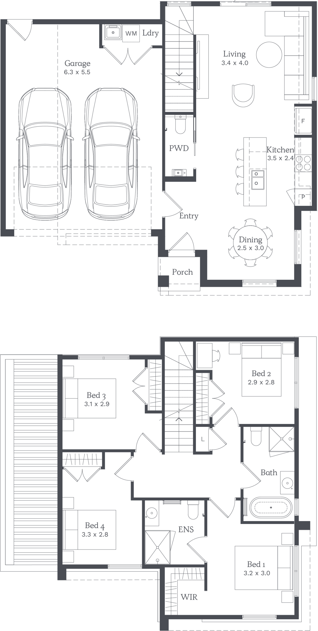 4 Bed Floor Plan